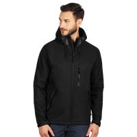 Softshell jacket, fully zippered with hood