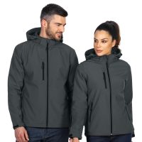 Unisex softshell -Jacke mit abnehmbarer Kapuze