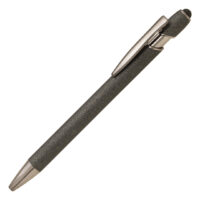 Metal "touch" ball pen with paper sleeve