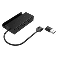 3 ports USB Hub, phone holder, mix: ABS + stone powder