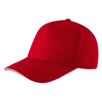 Cap with 5 panels, velcro back closure